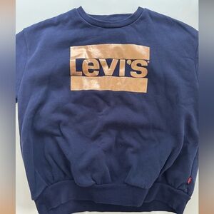Levi's Dark Blue Crewneck with rose gold Metallic Logo